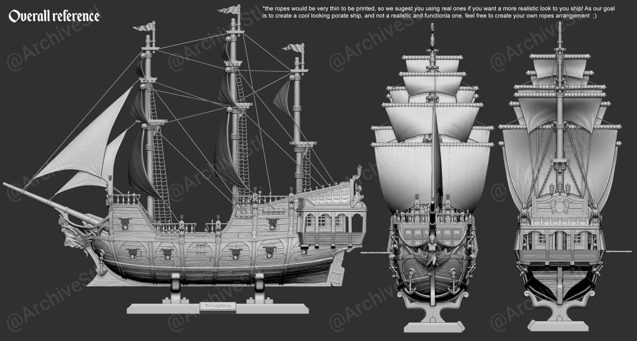 海盗船 3D打印图纸